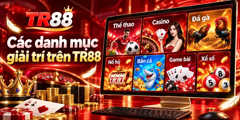 Các nhóm trò chơi được giới thiệu trong hệ thống giải trí TR88.