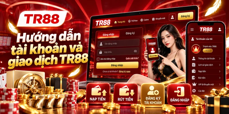 Thông tin hướng dẫn truy cập tài khoản và quản lý giao dịch TR88.